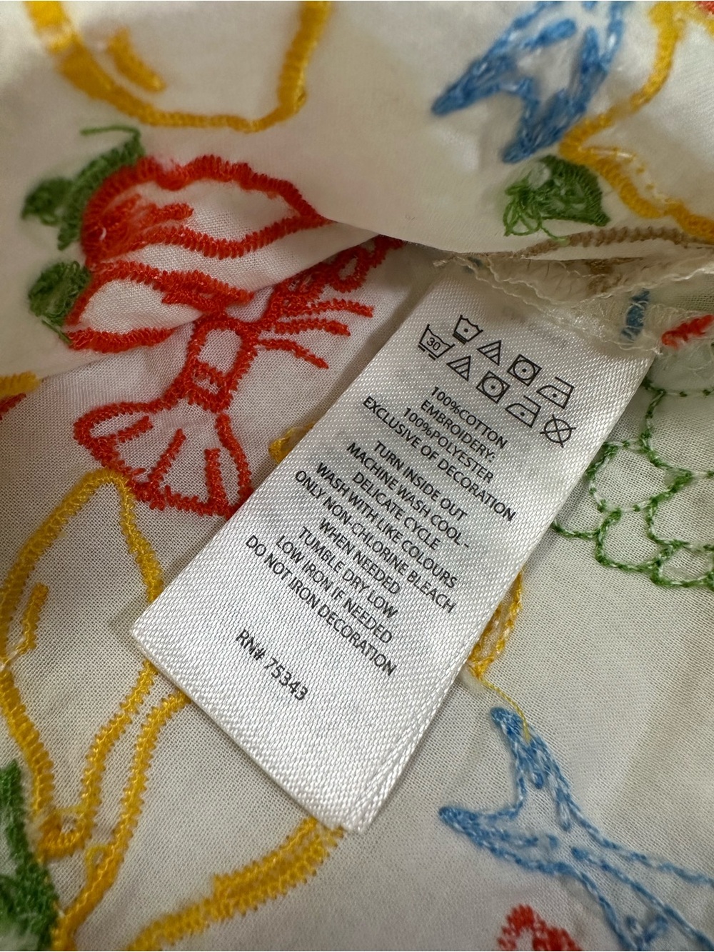 Cynthia Rowley L Cotton Boxy Relaxed Button Up Coastal Beachy Tomato Girl Summer - Picture 15 of 16